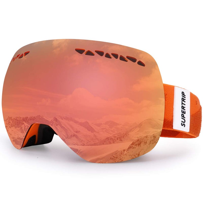 Supertrip Professional Ski Goggles for Men and Women Double Lens Anti-Fog Big Spherical Skiing Unisex Multicolor Snow Goggles - Image 1